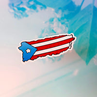 Isla Puerto Rico Bandera (Premium Sticker)