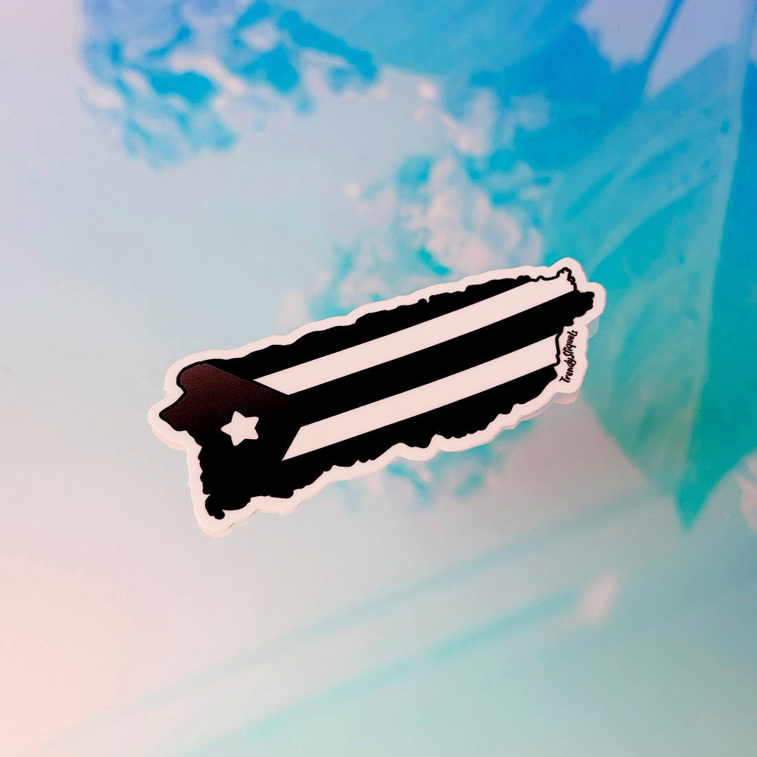 Isla Puerto Rico Bandera Resistencia (Premium Sticker)