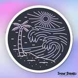Playa Con Olas (Premium Sticker)